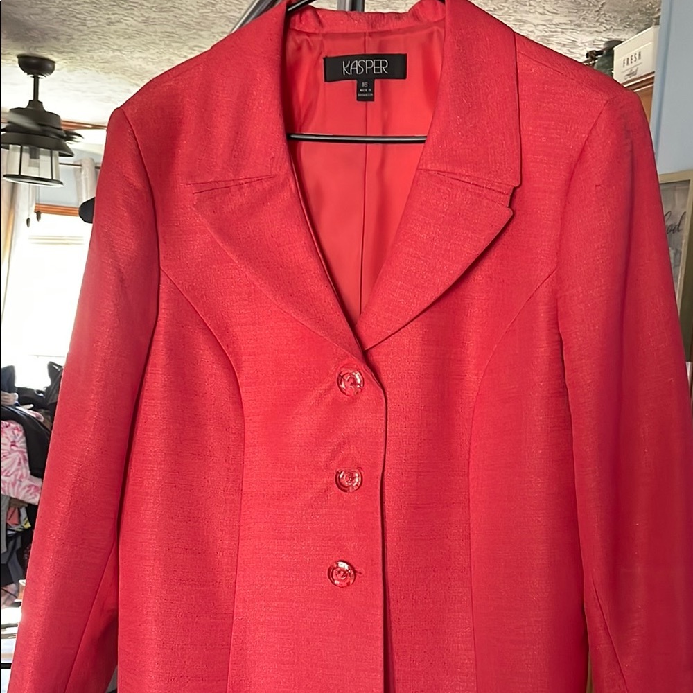 Kasper Women's Red Blazer & skirt set